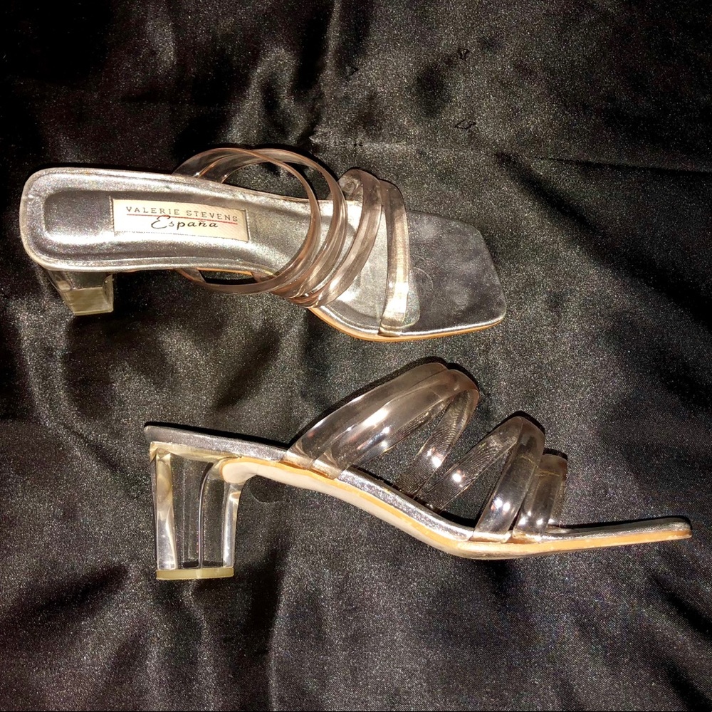 Valerie Stevens Clear Heels Size 9.5